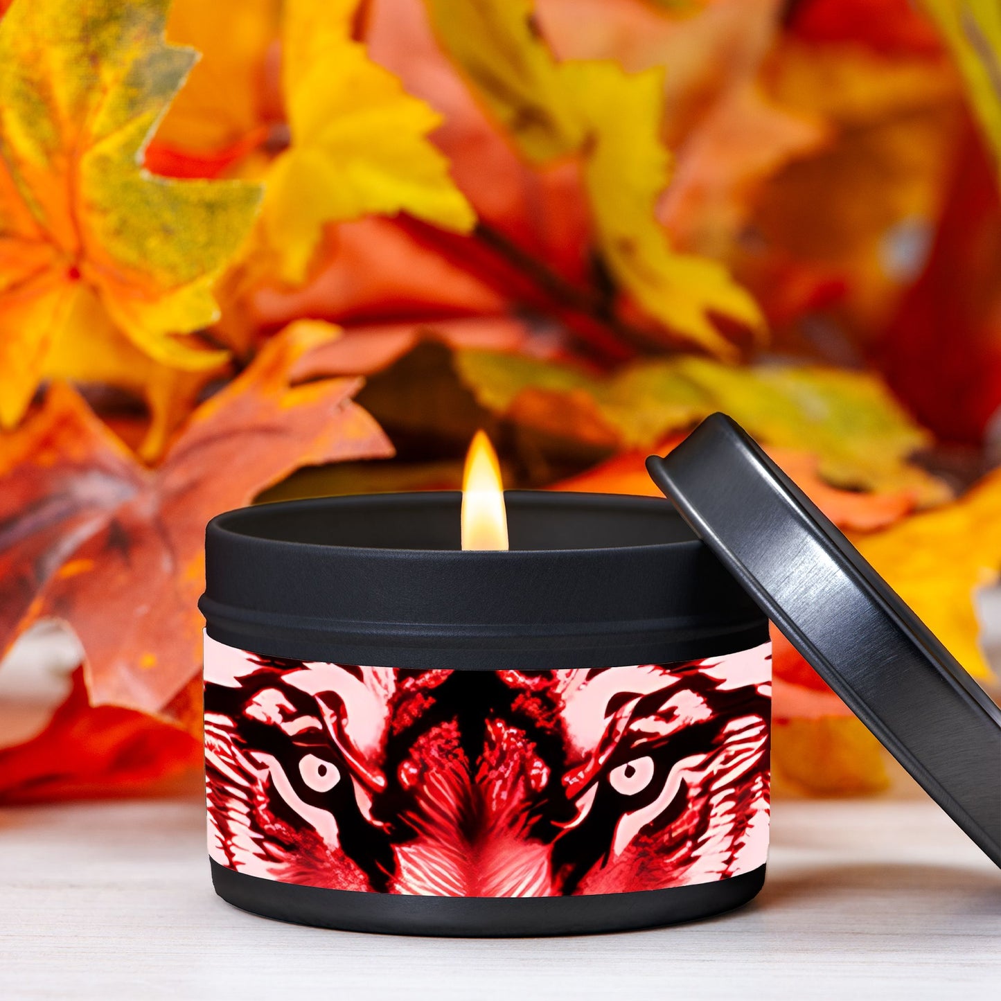 Candle Tin 4oz-Tiger