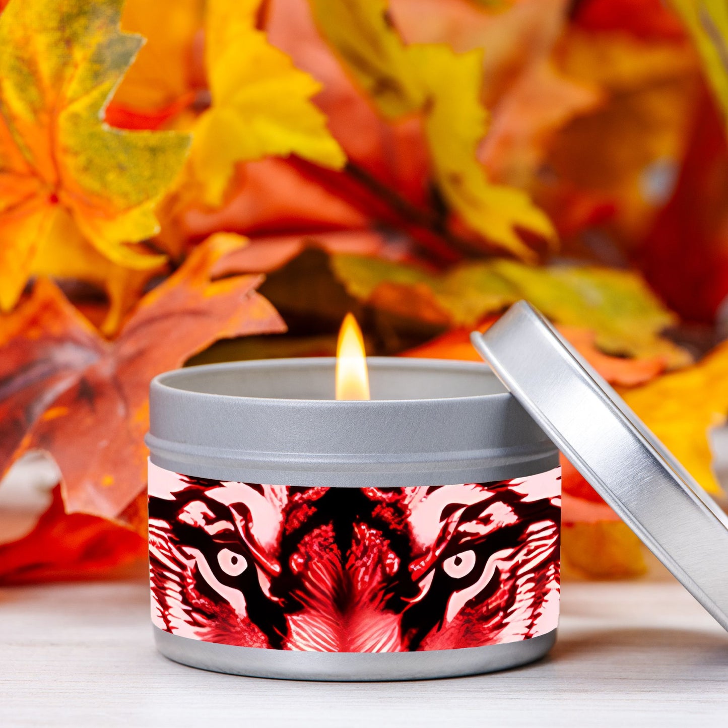 Candle Tin 4oz-Tiger