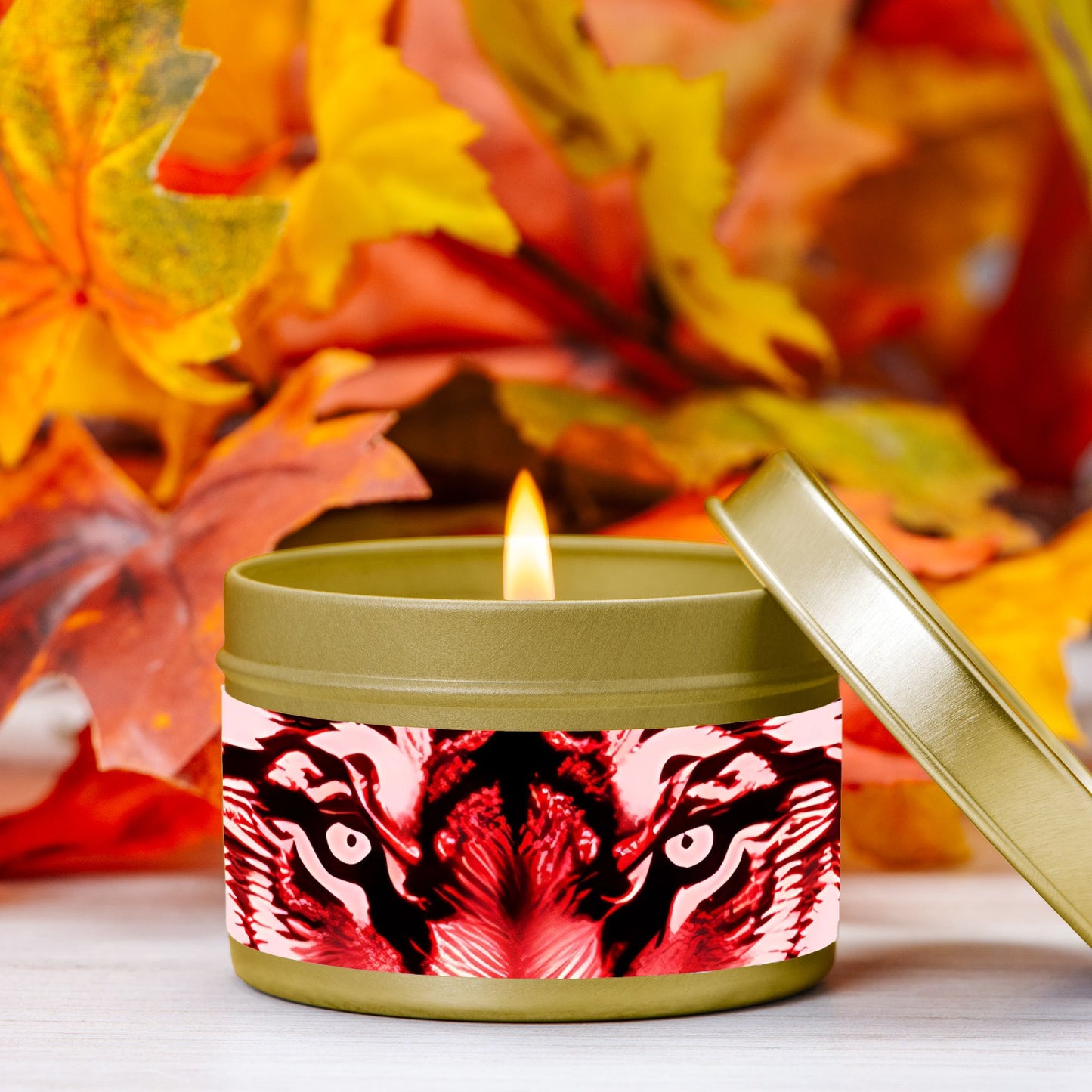 Candle Tin 4oz-Tiger